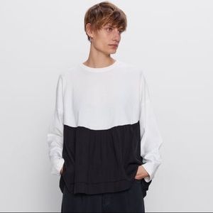 Black and White Zara Top